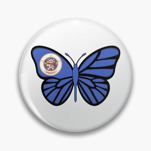 Item preview, State of Minnesota Flag Butterfly  designed and sold by Gsallicat.