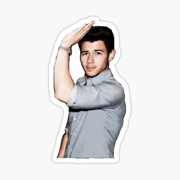 Nick Jonas Popping a Gamma Sticker