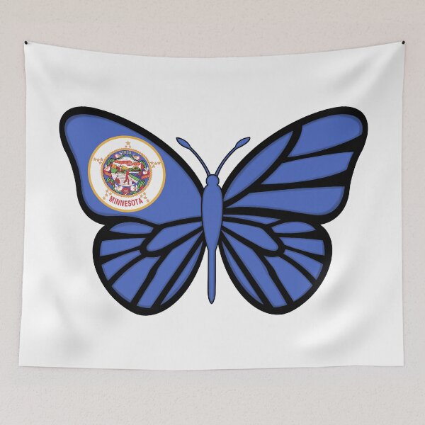 Item preview, State of Minnesota Flag Butterfly  designed and sold by Gsallicat.
