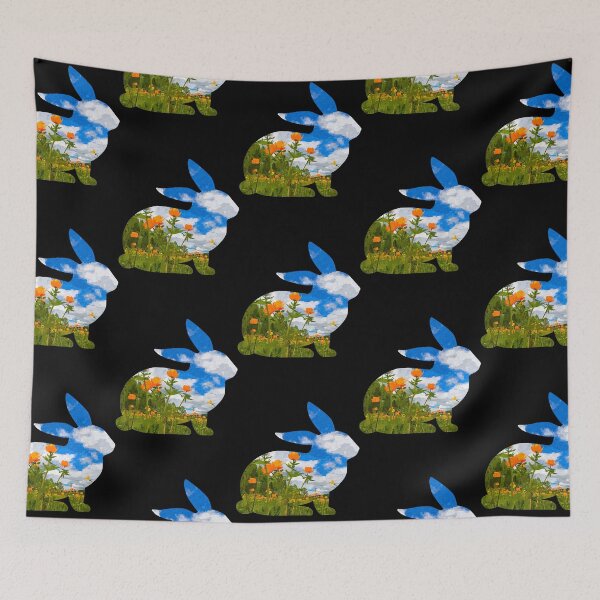 Item preview, Rabbit and Poppies  designed and sold by Gardunodsf.