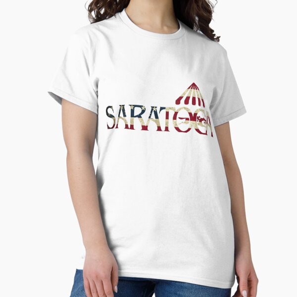 Item preview, Saratoga Springs Race Track American Flag designed and sold by Maddie OMalley.