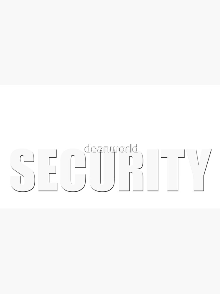 Security Baseball Cap by deanworld