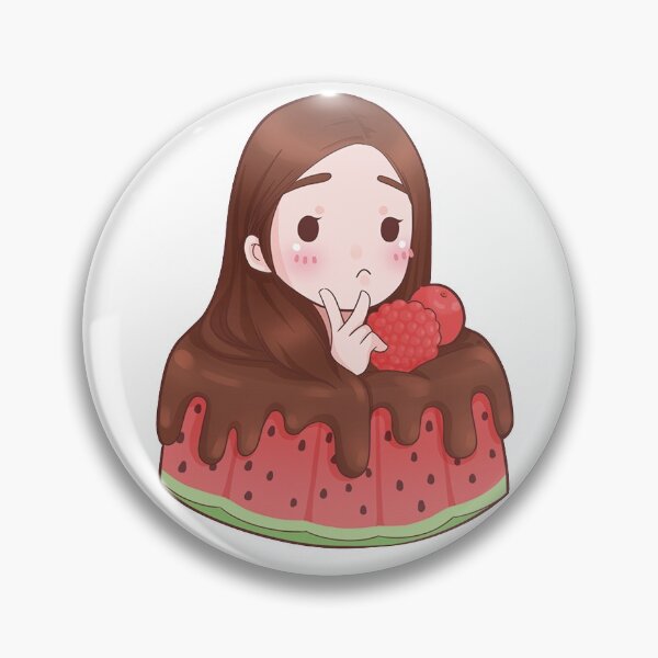Item preview, cute dessert girl chocolate  raspberry  watermelon cake  designed and sold by JUNL-Design.