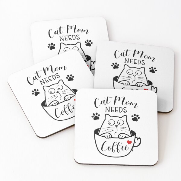 Item preview, Cat Mom Needs Coffee, Kitten Cat Shirt For Women T-Shirt designed and sold by tinhpham.