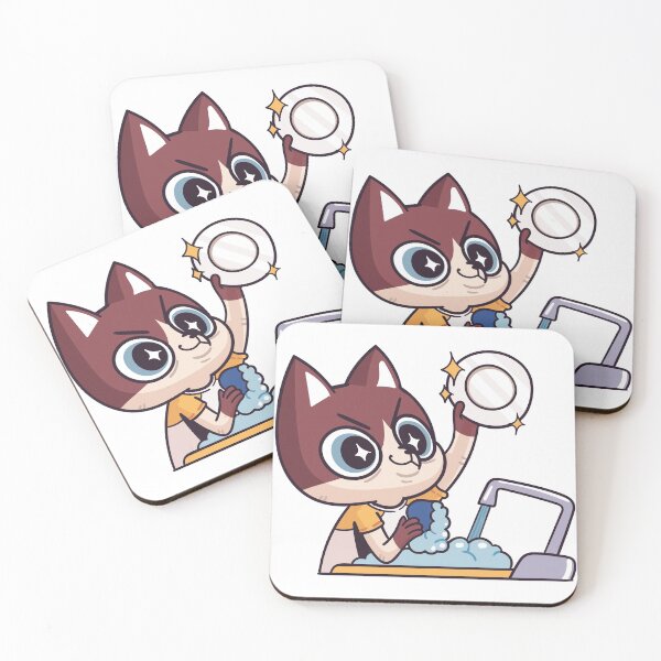 Item preview, A Cute Fox Is Cleaning His Dishes designed and sold by BrendaKarma.