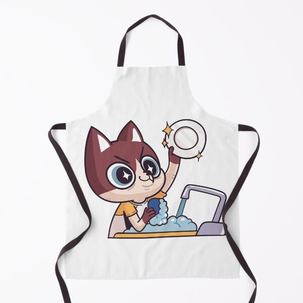 Item preview, A Cute Fox Is Cleaning His Dishes designed and sold by BrendaKarma.