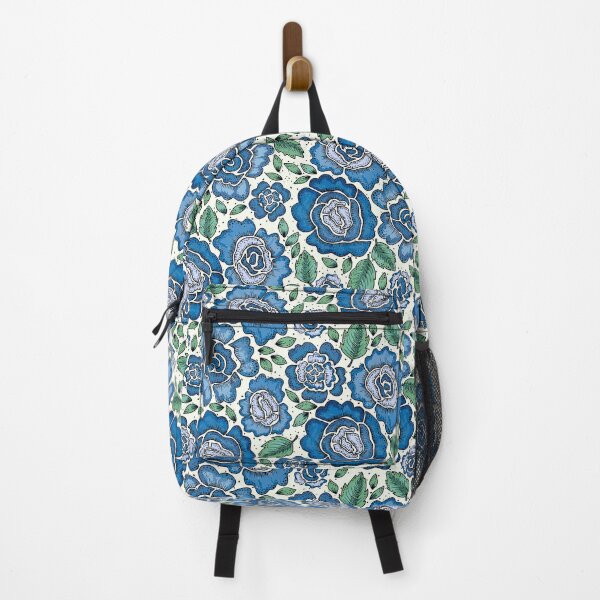 Item preview, cottage roses - blue designed and sold by Claire Bowley.