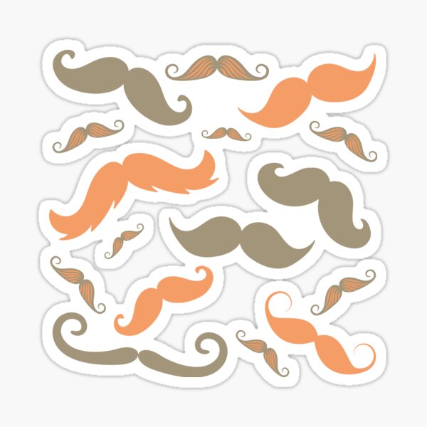 "Mustaches" Sticker for Sale by aniicreates Redbubble