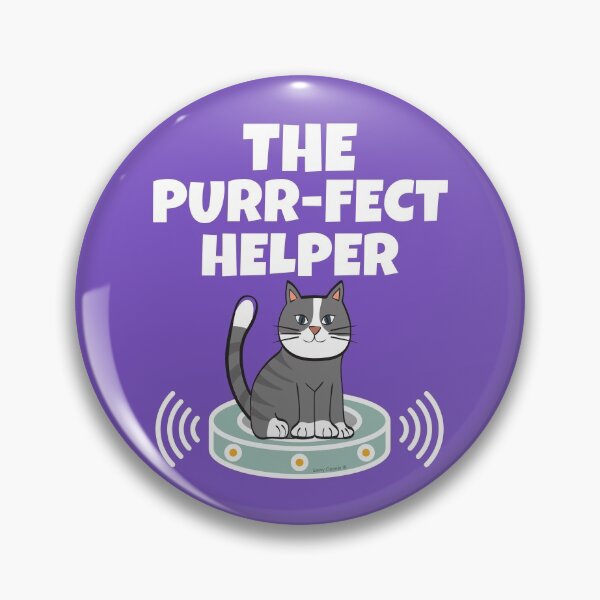 Item preview, The Purr-fect Helper Cat on Robot Vacuum Novelty Cleaning designed and sold by SavvyCleaner.