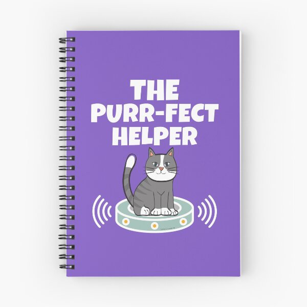 Item preview, The Purr-fect Helper Cat on Robot Vacuum Novelty Cleaning designed and sold by SavvyCleaner.