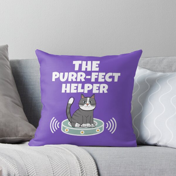 Item preview, The Purr-fect Helper Cat on Robot Vacuum Novelty Cleaning designed and sold by SavvyCleaner.