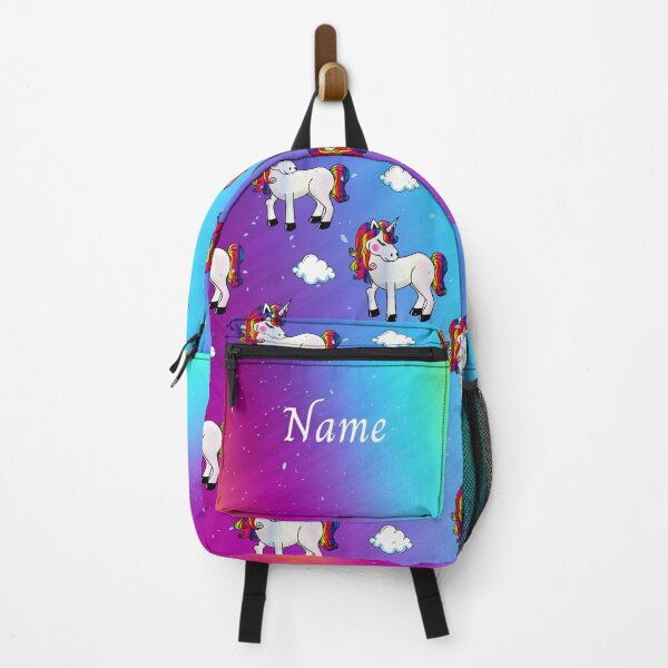 Vista previa del artículo con la obra «Unicornio, arco iris, nube de regreso a la escuela Print», diseñado y vendido por Heartfluence.