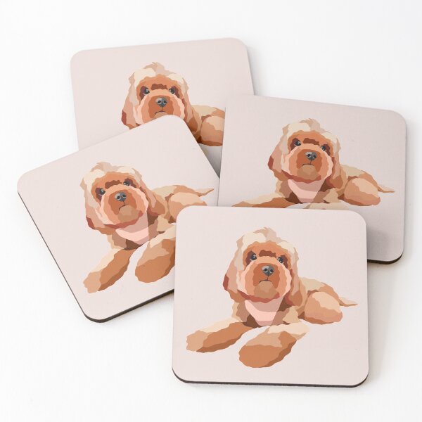 Item preview, Fluffy Cockapoo Dog Portrait Digital Illustration designed and sold by sherylwylie.