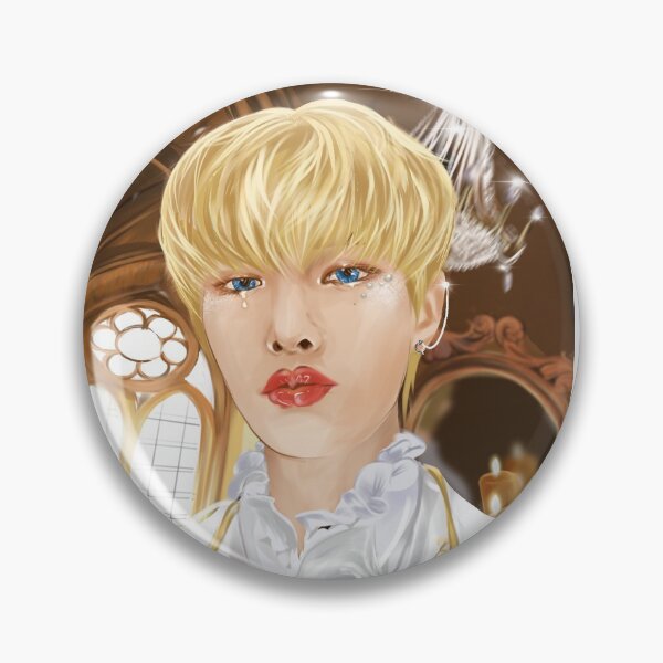 Artikelvorschau, Goldhaar Mingi (Song Mingi) Postkarte Ateez Prince Fanart ateez Briefpapier entworfen und verkauft von Krystal Li.