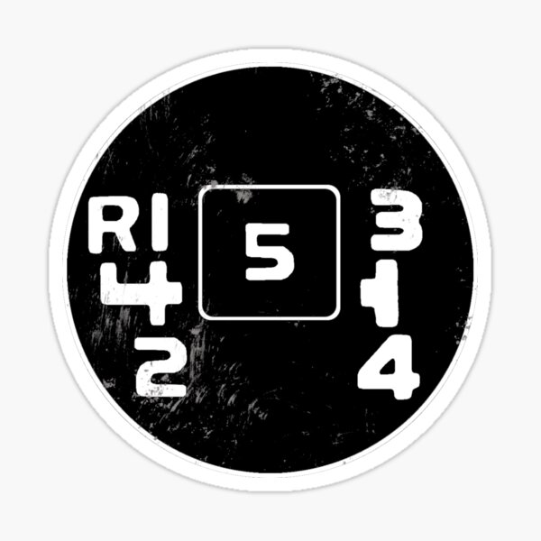 Volvo 240 series shift pattern - distressed Sticker