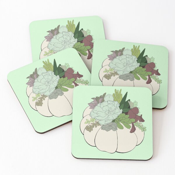 Item preview, Minimalistic White Succulent Pumpkin  designed and sold by Lady-Lilac.