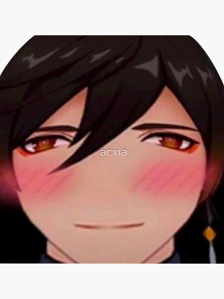 "Blushing Zhongli" Sticker for Sale by acxia Redbubble