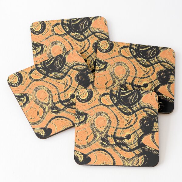 Item preview, Tom Stanley Janca Orange And Black Abstract #1494 designed and sold by Tom Janca.