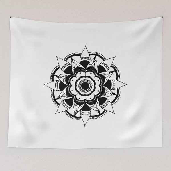 Item preview, Mandala Flower - Black and White designed and sold by mikaylawiser.