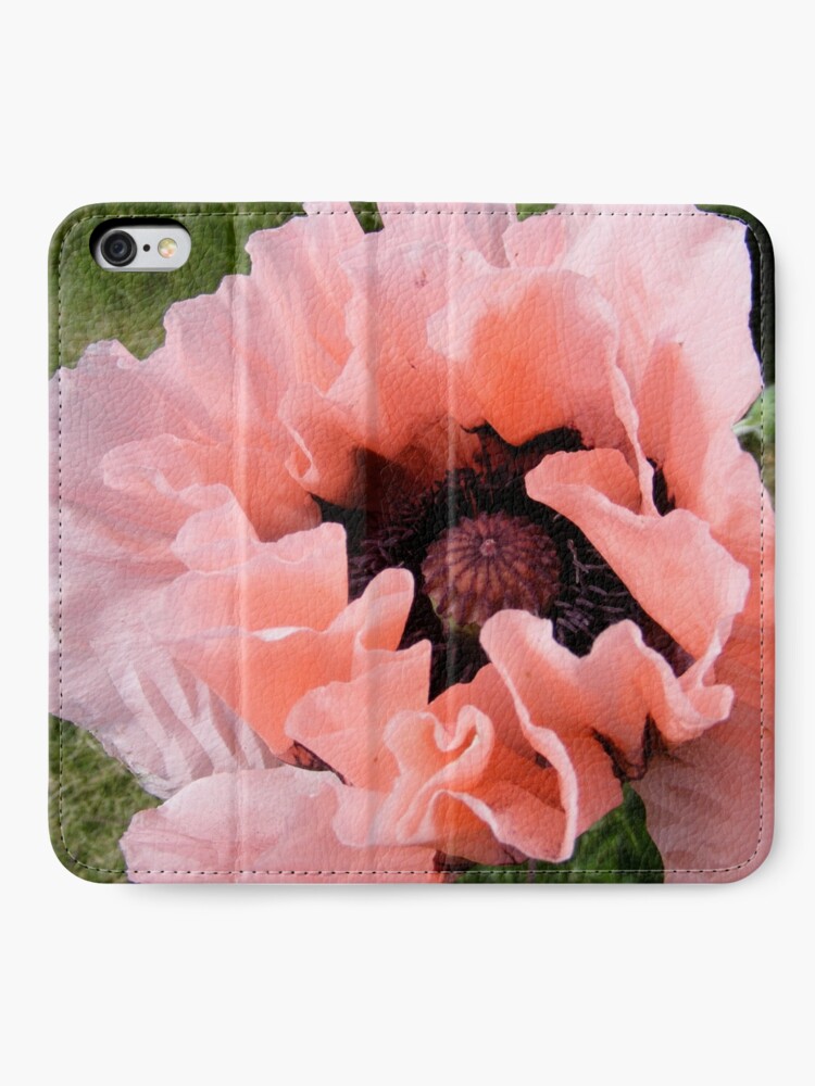 Alternate view of PINK POPPY FLOWER PETALS iPhone Wallet