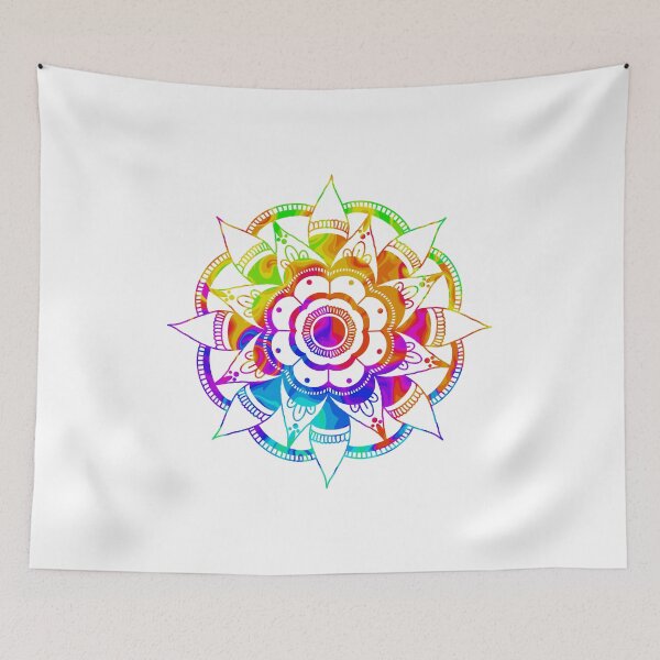 Item preview, Mandala Flower - Rainbow Tie Dye designed and sold by mikaylawiser.