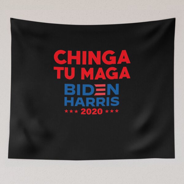 Aperçu de l'œuvre chinga tu MAGA Fuck MAGA, Latinos pour B-iden créée et vendue par Steven Benjamin Kaiser.