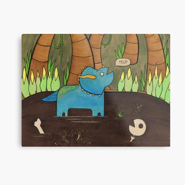 Stuck Dino  Metal Print