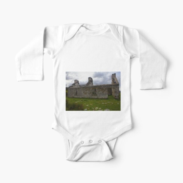 Ruined Cottage at Cashelnagor, County Donegal, Ireland Long Sleeve Baby One-Piece