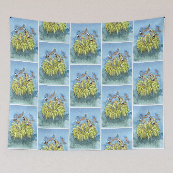 Item preview, Fantail Birds + Flax designed and sold by FINNDIELOO.