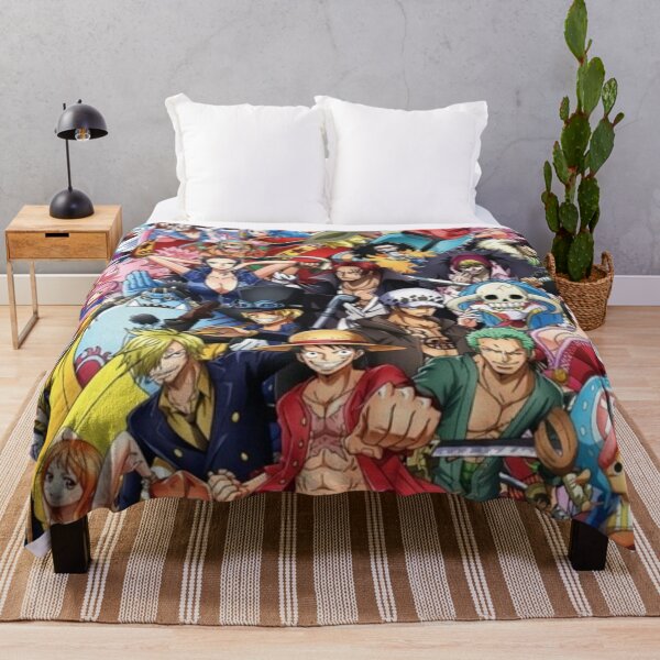 One Piece Anime Throw Blankets Redbubble