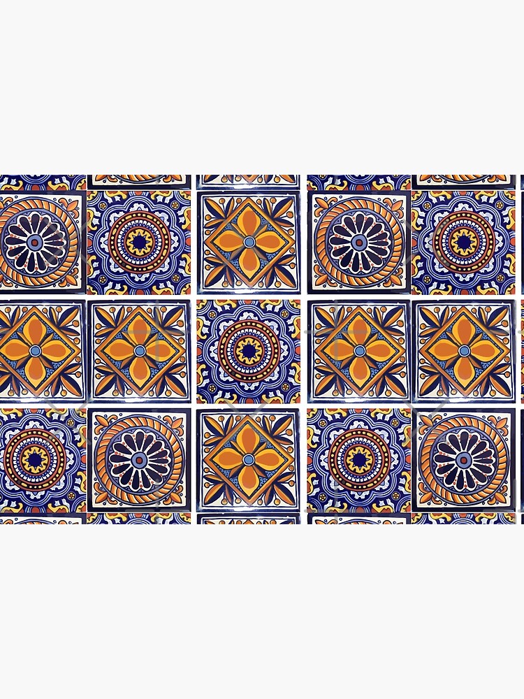 Discover Mix yellow mexican tiles Bath Mat