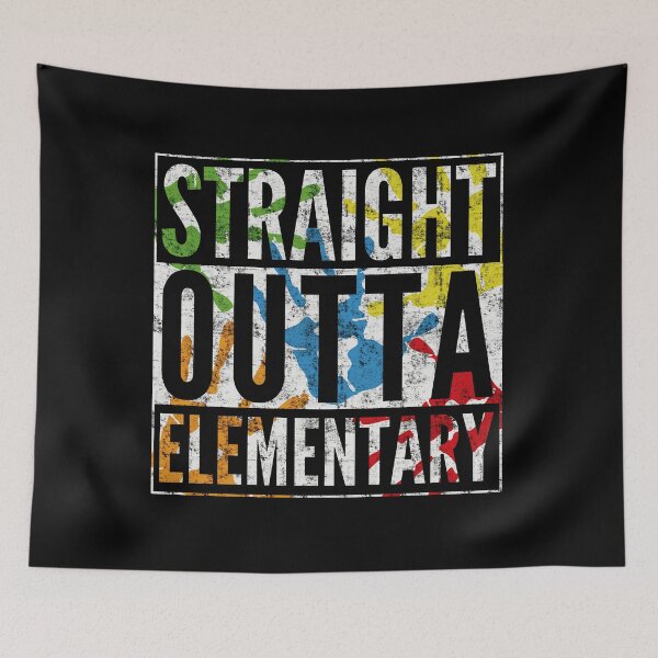 Item preview, Straight Outta Elementary School Hand Painted Graduation Design designed and sold by modernfamgear.