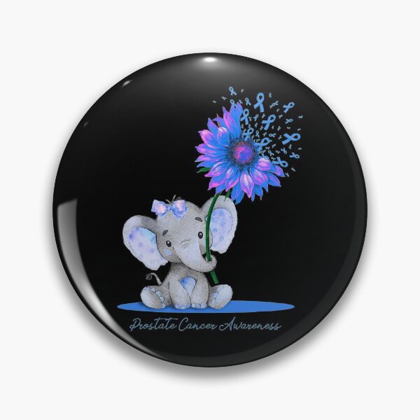 Item preview, Prostate Cancer Awareness Cute Elephant Sunflower Light designed and sold by TaraRMartinez.