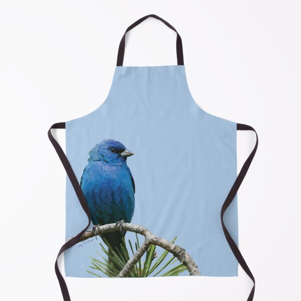 Item preview, Perch Bluebird of Happiness No. 5 Indigo Bunting Art designed and sold by teenugs.