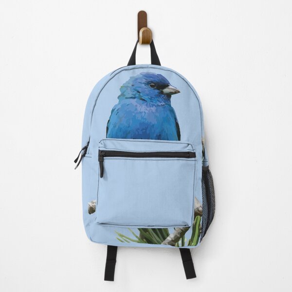 Item preview, Perch Bluebird of Happiness No. 5 Indigo Bunting Art designed and sold by teenugs.