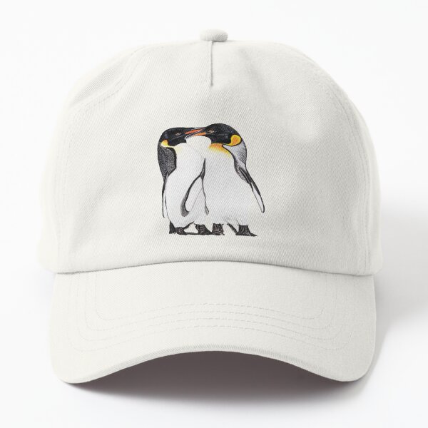 Penguin couple pattern on green Dad Hat