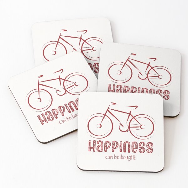 Item preview, Happiness can be bought | Bike | Cycling Quotes designed and sold by DrawingBoard.