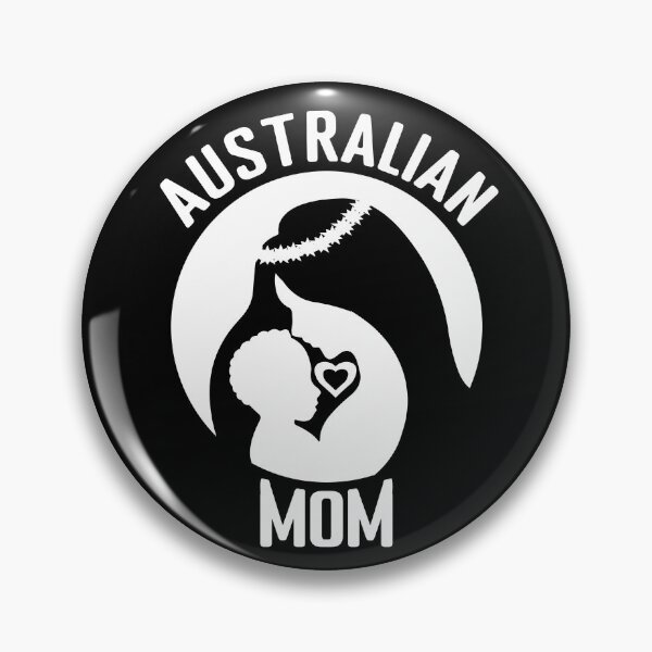 Item preview, Austrlian mom love heart for Australian mom black & white designed and sold by Decconer.