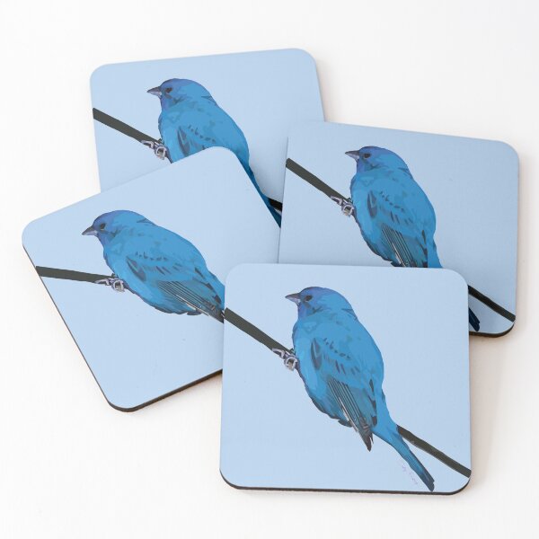 Item preview, Patience Bluebird of Happiness No. 2 Indigo Bunting Art designed and sold by teenugs.