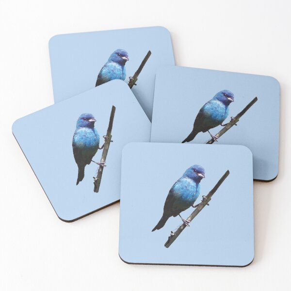 Item preview, Curiosity Bluebird of Happiness No. 1 Indigo Bunting Art designed and sold by teenugs.