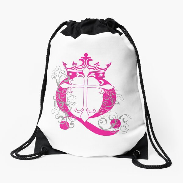 Cross Q Crown in Pink Drawstring Bag