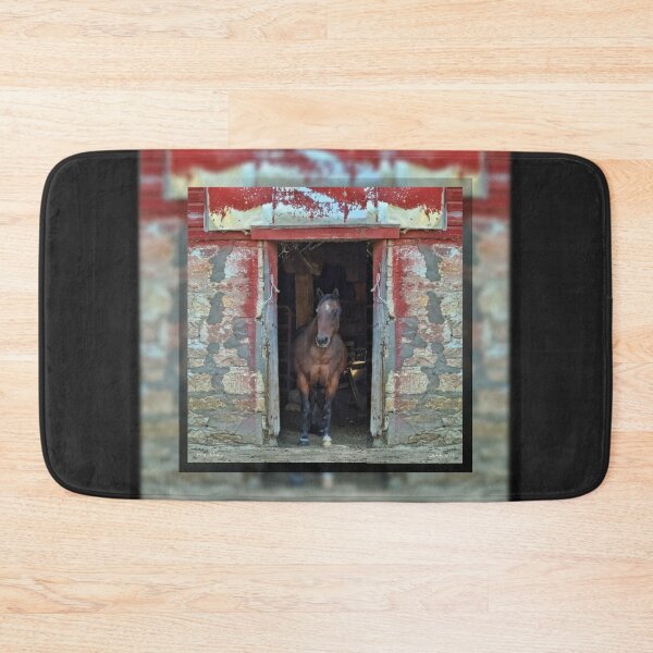 Item preview, Horse in Red Barn by JVH designed and sold by Kay Grinsteinner.