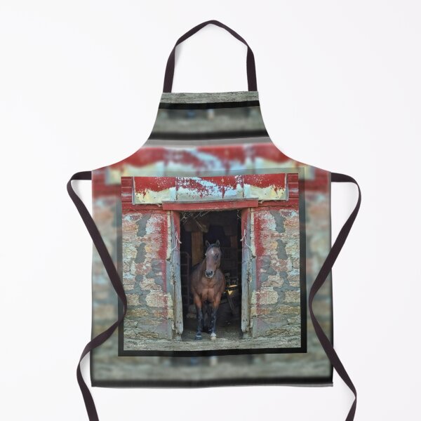 Item preview, Horse in Red Barn by JVH designed and sold by Kay Grinsteinner.