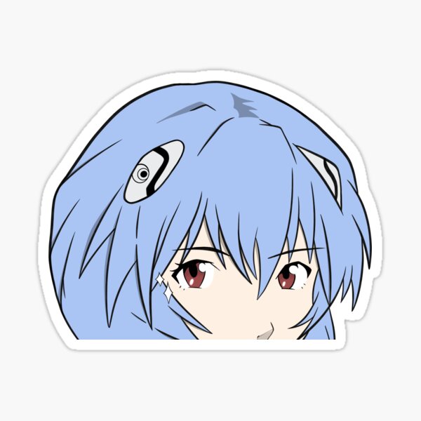Item preview, Evangelion Rei Ayanami Anime Peeker Sticker designed and sold by NicoThePotato.