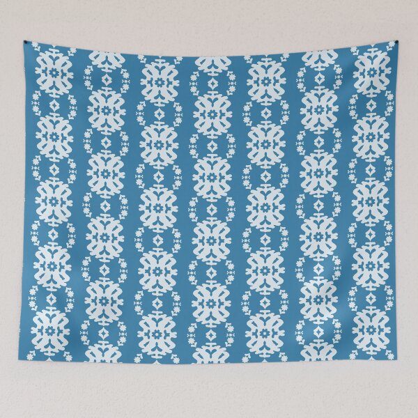 Item preview, Blue on Blue Modern Damask designed and sold by FrancesPoff.