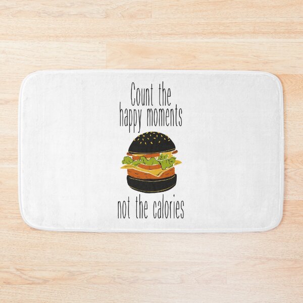 Item preview, Diet Hamburger and Motivation Quote: "Count the Happy Moments, not the Calories." designed and sold by fowons.