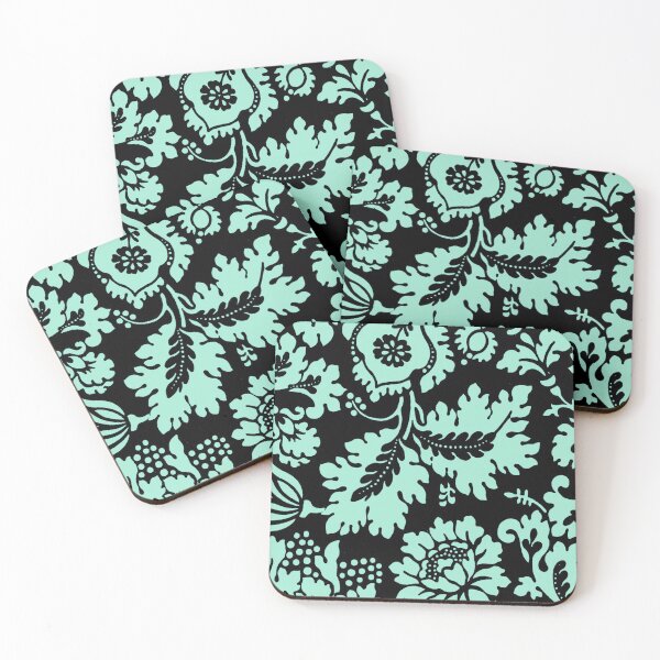 Item preview, Venetian Print Aqua on Black designed and sold by Kashear.