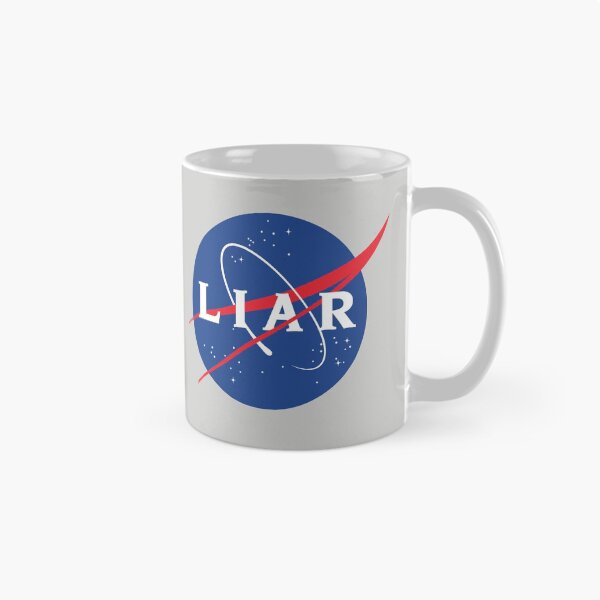 Artikelvorschau, LIAR - lustige NASA-Logo-Parodie (grau) entworfen und verkauft von bantaam.