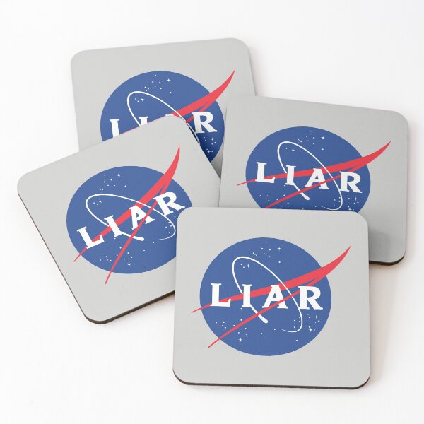 Item preview, LIAR - funny NASA logo parody (gray) designed and sold by bantaam.