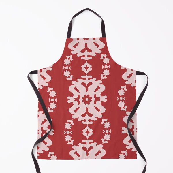 Item preview, Red and Pink Modern Damask Papercut Lace designed and sold by FrancesPoff.